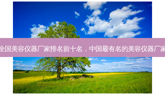 全国美容仪器厂家排名前十名,中国最有名的美容仪器厂家-第1张图片-美呗严选网 全国美容仪器厂家排名前十名,中国最有名的美容仪器厂家-第1张图片-美呗严选网