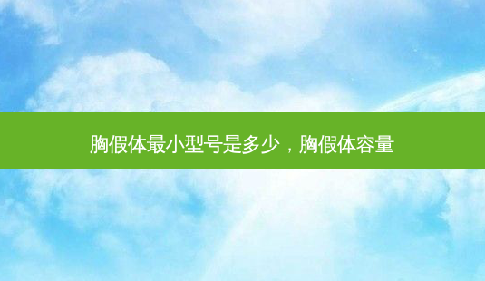 胸假体最小型号是多少,胸假体容量-第1张图片-美呗严选网 胸假体最小型号是多少,胸假体容量-第1张图片-美呗严选网