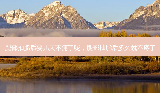 腿部抽脂后要几天不痛了呢,腿部抽脂后多久就不疼了-第1张图片-美呗严选网 腿部抽脂后要几天不痛了呢,腿部抽脂后多久就不疼了-第1张图片-美呗严选网