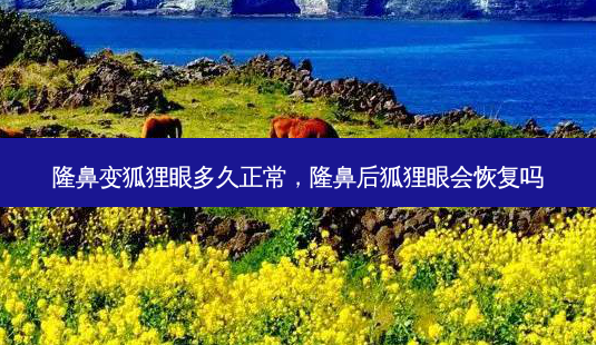 隆鼻变狐狸眼多久正常,隆鼻后狐狸眼会恢复吗-第1张图片-美呗严选网 隆鼻变狐狸眼多久正常,隆鼻后狐狸眼会恢复吗-第1张图片-美呗严选网