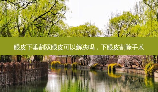 眼皮下垂割双眼皮可以解决吗,下眼皮割除手术-第1张图片-美呗严选网 眼皮下垂割双眼皮可以解决吗,下眼皮割除手术-第1张图片-美呗严选网