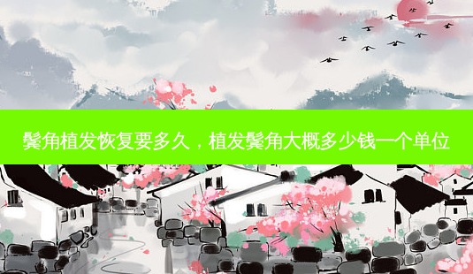 鬓角植发恢复要多久,植发鬓角大概多少钱一个单位-第1张图片-美呗严选网 鬓角植发恢复要多久,植发鬓角大概多少钱一个单位-第1张图片-美呗严选网