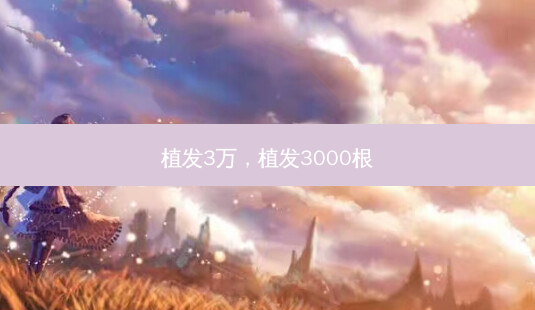 植发3万,植发3000根-第1张图片-美呗严选网 植发3万,植发3000根-第1张图片-美呗严选网