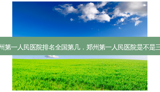 郑州第一人民医院排名全国第几,郑州第一人民医院是不是三甲-第1张图片-美呗严选网 郑州第一人民医院排名全国第几,郑州第一人民医院是不是三甲-第1张图片-美呗严选网
