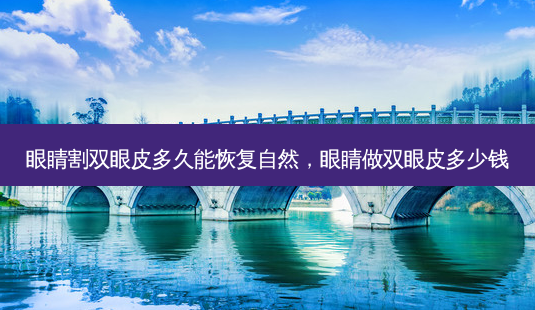 眼睛割双眼皮多久能恢复自然，眼睛做双眼皮多少钱-第1张图片-美呗严选网