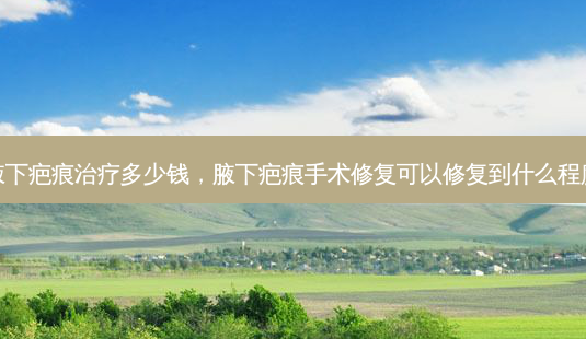 腋下疤痕治疗多少钱，腋下疤痕手术修复可以修复到什么程度-第1张图片-美呗严选网