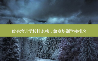 纹身培训学校排名榜，纹身培训学校排名