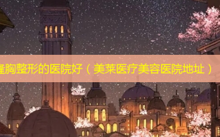 隆胸整形的医院好（美莱医疗美容医院地址）