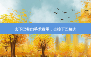 去下巴赘肉手术费用，去掉下巴赘肉