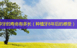 种牙的寿命有多长（种植牙8年后的感受）