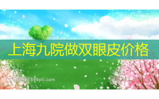 上海九院做双眼皮价格