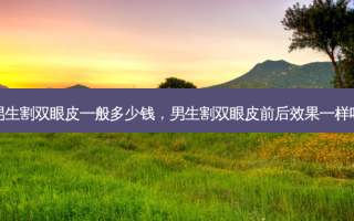 男生割双眼皮一般多少钱，男生割双眼皮前后效果一样吗