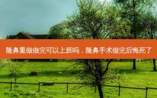 隆鼻重做做完可以上班吗，隆鼻手术做完后悔死了
