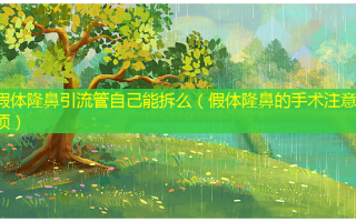 假体隆鼻引流管自己能拆么（假体隆鼻的手术注意事项）