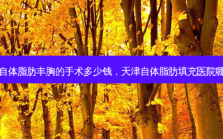 天津自体脂肪丰胸的手术多少钱，天津自体脂肪填充医院哪家好