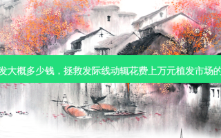 发际线植发大概多少钱，拯救发际线动辄花费上万元植发市场的水有多深