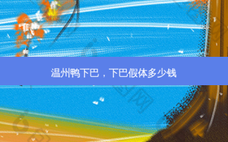 温州鸭下巴，下巴假体多少钱