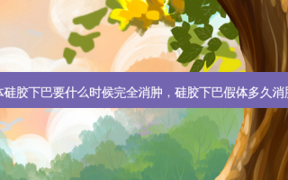 假体硅胶下巴要什么时候完全消肿，硅胶下巴假体多久消肿掉