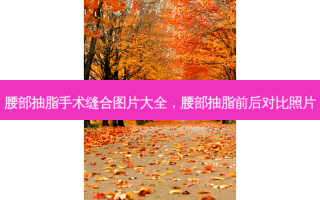 腰部抽脂手术缝合图片大全，腰部抽脂前后对比照片