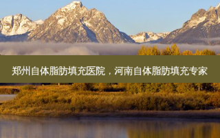 郑州自体脂肪填充医院，河南自体脂肪填充专家