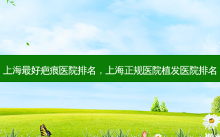 上海好疤痕医院排名，上海正规医院植发医院排名