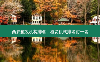 西安植发机构排名，植发机构排名前十名