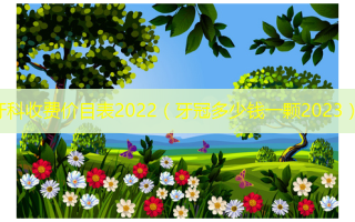 牙科收费价目表2022（牙冠多少钱一颗2023）