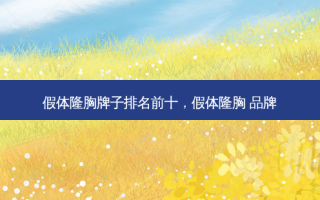 假体隆胸牌子排名前十，假体隆胸 品牌