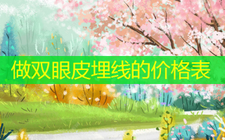 做双眼皮埋线的价格表