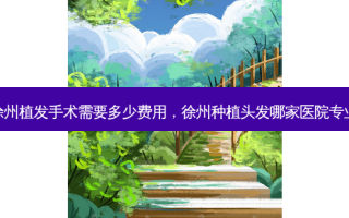 徐州植发手术需要多少费用，徐州种植头发哪家医院专业