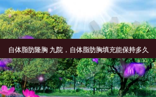 自体脂肪隆胸 九院，自体脂肪胸填充能保持多久