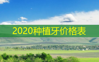 2020种植牙价格表
