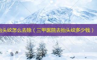 抬头纹怎么去除（三甲医院去抬头纹多少钱）