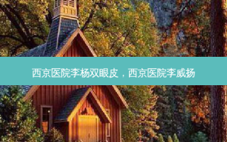 西京医院李杨双眼皮，西京医院李威扬