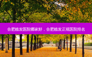 合肥植发医院哪家好，合肥植发正规医院排名