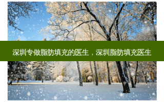 深圳专做脂肪填充的医生，深圳脂肪填充医生