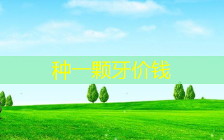 种一颗牙价钱