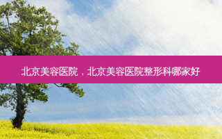 北京美容医院，北京美容医院整形科哪家好