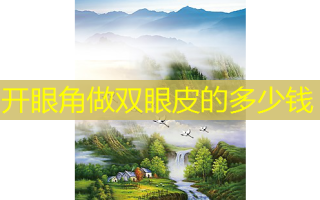 开眼角做双眼皮的多少钱