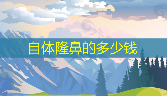 自体隆鼻的多少钱-第1张图片-美呗严选网 自体隆鼻的多少钱-第1张图片-美呗严选网