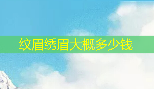 纹眉绣眉大概多少钱-第1张图片-美呗严选网