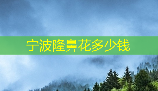 宁波隆鼻花多少钱-第1张图片-美呗严选网