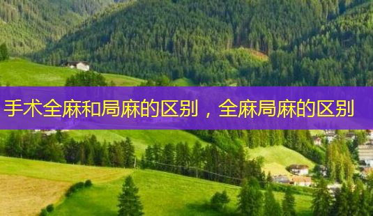 手术全麻和局麻的区别,全麻局麻的区别-第1张图片-美呗严选网 手术全麻和局麻的区别,全麻局麻的区别-第1张图片-美呗严选网