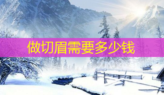 做切眉需要多少钱-第1张图片-美呗严选网 做切眉需要多少钱-第1张图片-美呗严选网