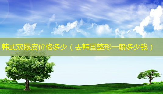 韩式双眼皮价格多少(去韩国整形一般多少钱)-第1张图片-美呗严选网 韩式双眼皮价格多少(去韩国整形一般多少钱)-第1张图片-美呗严选网